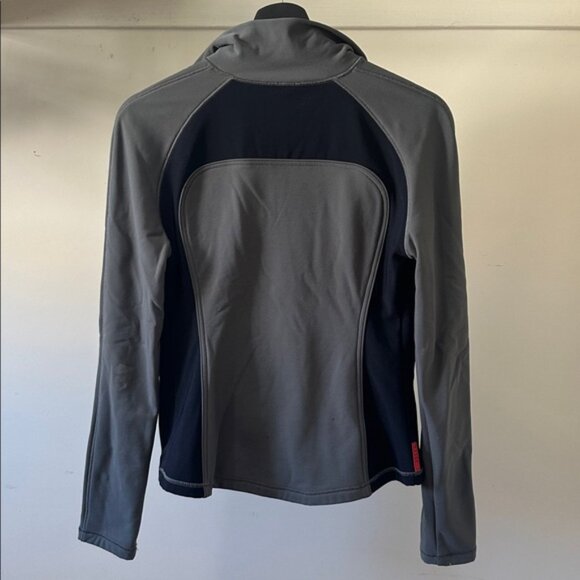 Vintage Prada athletic contrast panel scuba knit fleece fitted zip up jacket - Picture 9 of 16